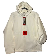 New 32 Degrees Heat Womens Size M Cream Full-Zip Hooded Jacket Softshell Pocket
