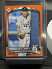 2025 Bowman Baseball Hagen Smith Orange Paper #BP-44 White Sox TOP PROSPECT /25