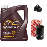 MotoröL Set 5W-30 5 Liter + ÖLfilter + ÖLablassschraube FüR Audi A5 1.8 Tfsi 8T3