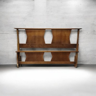 MCM Full Wood Bed Frame Headboard Footboard Set No Rails - Freight/Local Pickup