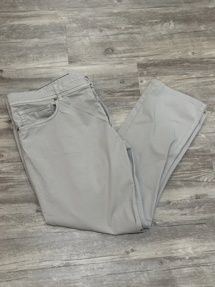 Pantalones informales Luciano Barbera 5 bolsillos corte jean talla 56 40 EE. UU. en algodón beige Foto 3 de 4