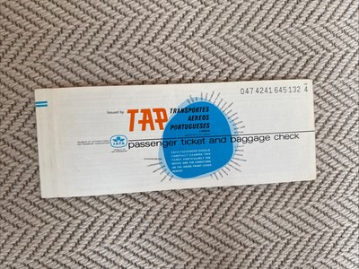 TAP Air Portugal Vintage Flugticket - Sommer 1979