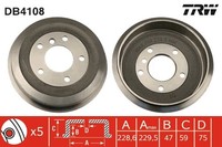 2X Bremstrommel Trw DB4108 FüR E36 Bmw 3Er Compact 316 318 Tds