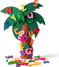 18 Inch Reading Week Felt Tree Toy, X Large Letter Props Freestanding Coconut Tr
