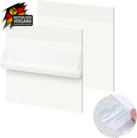 Vicloon BläTter Transparente Haftnotizen,100 Haftnotizen Set, Wasserfest Transpa