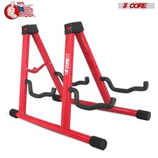 5 Core Double Guitar Stand A Frame w Foam Arm...
