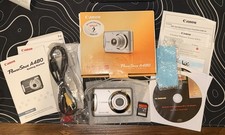 Canon PowerShot A480 Digital Camera Silver Boxed, Tested & Fully Working 