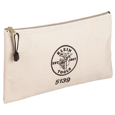 Heavy Duty Canvas Zipper Tool Bag 12.5"x7"x4.25" – Durable Storage Pouch