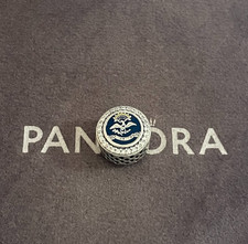 Pandora North Dakota Flag Bead Charm S925 Sterling Silver Jewelry