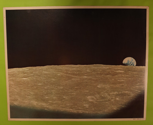 Vintage 1969 NASA Moon-Earth View 17" x 21" Lithograph