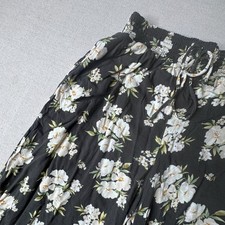 American Eagle Palazzo Pants Wide Leg Boho Smocked Waist Gray Women  s Medium