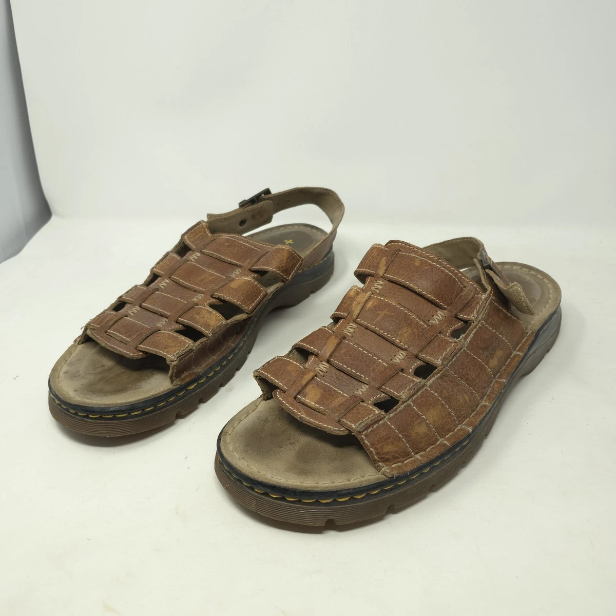 Dr Martens Vintage Y2K Fisherman Chunky Tan Sandals EU 47/US 13 M 8092 Leather Fisherman Sandals in Dark Brown | Dr. Martens main image 3