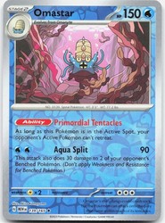 Omastar 139/165 Reverse Holo Rare SV: Scarlet & Violet 151