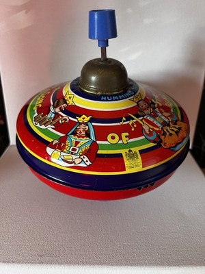 Vintage Chad Valley   Sing a Song of Six Pence  Tinplate Humming Top 1970's 