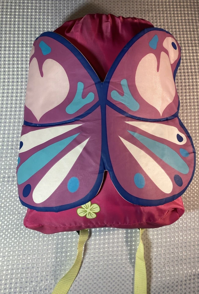 DE COLECCIÓN SACO DE DORMIR NIÑOS ROSA MAGENTA MARIPOSA MOCHILA RAYAS 56"x58" Foto 2 de 4