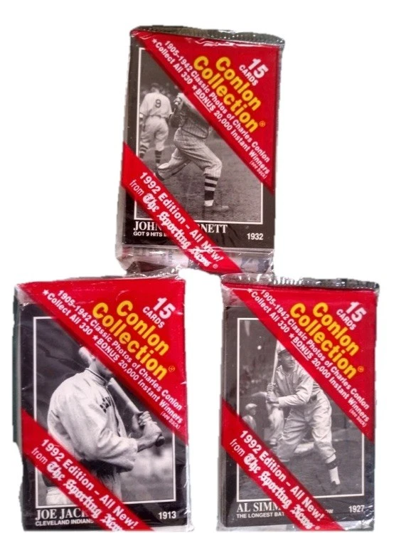 8. Packs-1992 THE SPORTING NEWS CONLON COLLECTION PACKS.  8. UNOPENED PACKS. - Image 2 of 2