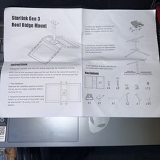 Gen 3 Starlink Roof Ridge Mount 360 Rotatable No-Drill black SUBFIX