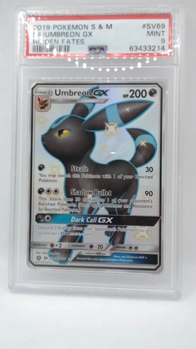 2019 POKEMON SUN & MOON HIDDEN FATES SV69 UMBREON GX SV69/SV94 PSA 9