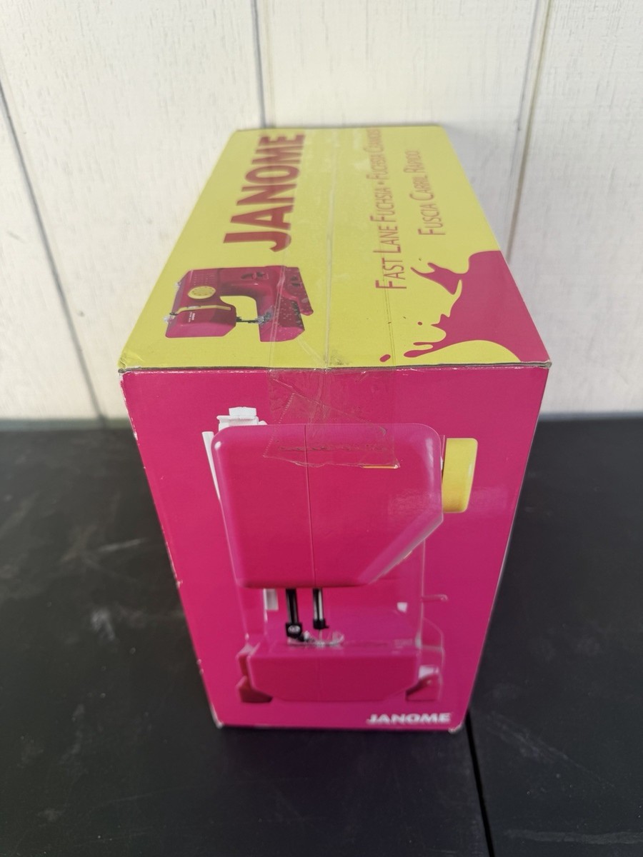 Janome 525B Home Pink Yellow Sewing Machine W/Foot Pedal