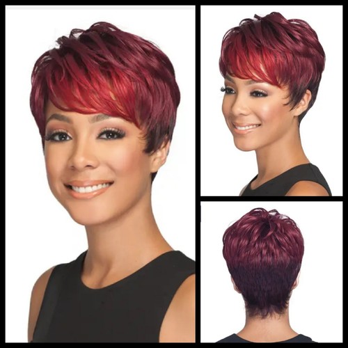 BOBBI BOSS Fixie Short Cut Wig Dark Brown Premium Synthetic- M357 BRAXTON NWT - Picture 4 of 7