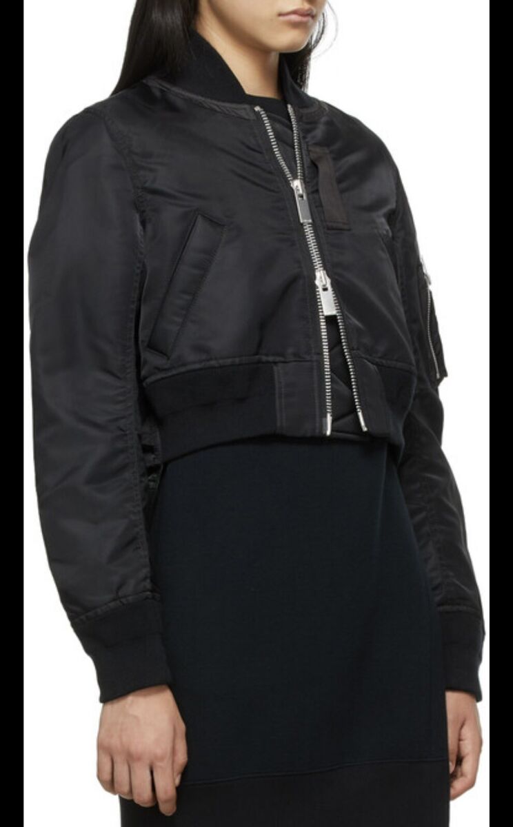 Sacai Black Nylon Twill Bomber Jacket | eBay Sacai Black Nylon Twill Bomber Jacket | eBay