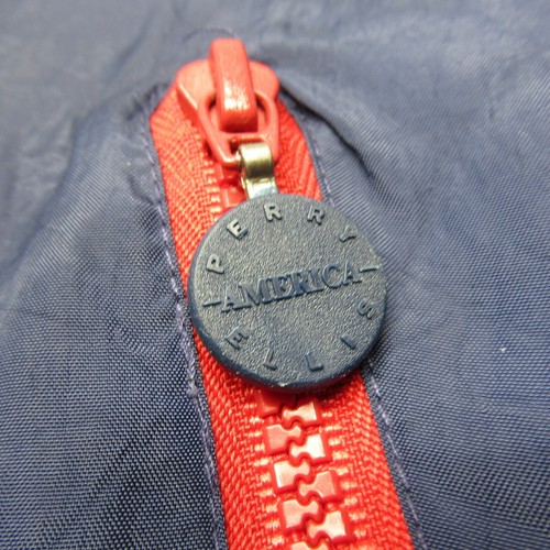 Vintage Perry Ellis America Jacket Mens Large Blue Red Full Zip Windbreaker NEW - Picture 7 of 14