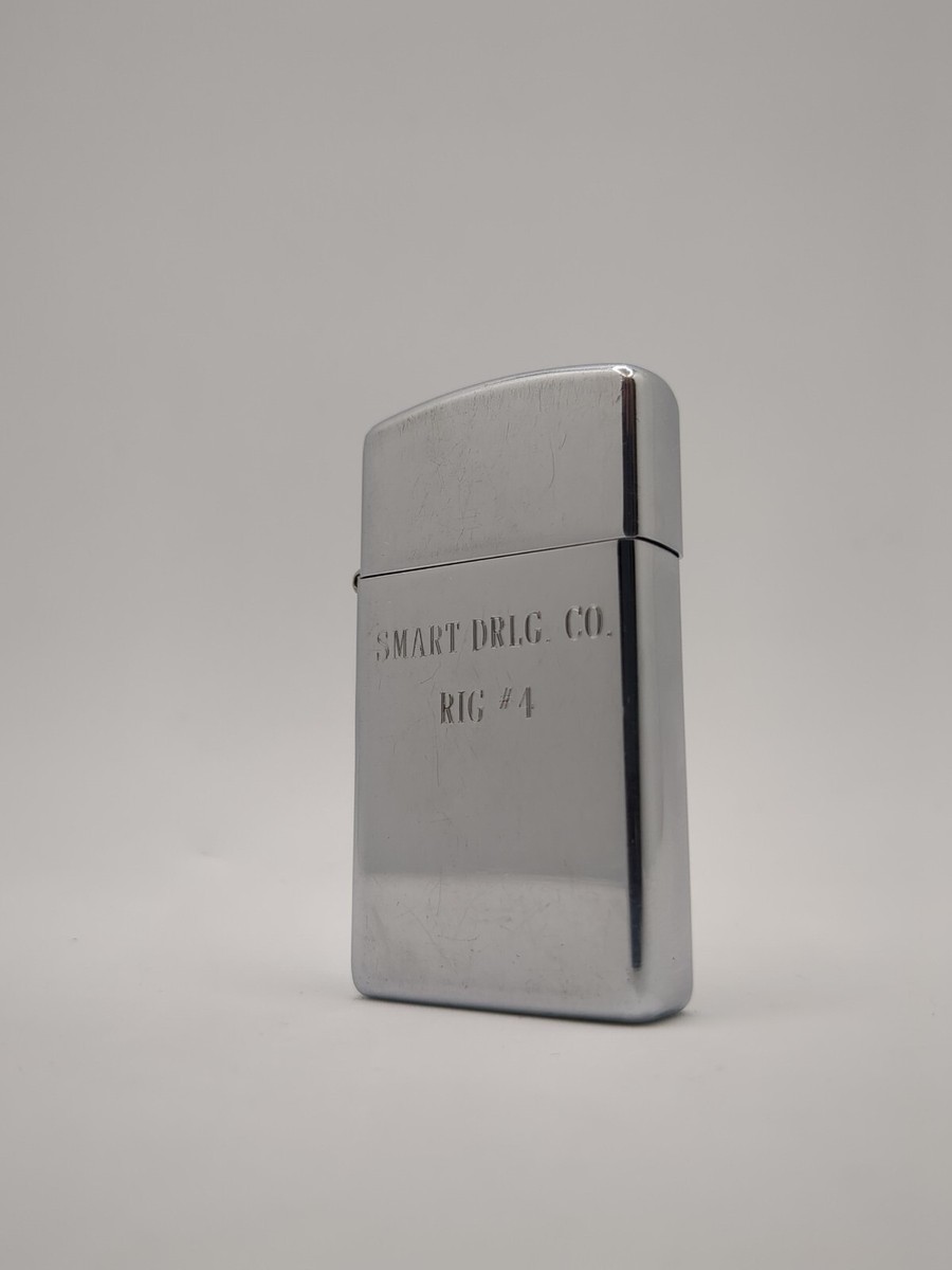 Vintage Zippo Slim 1980 SMART DRILLING CO. Rig #4 Texas Oil
