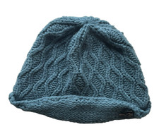 THE NORTH FACE BLUE WOOL KNIT BEANIE HAT WOMEN'S MEN'S UNISEX OS ONE SIZE