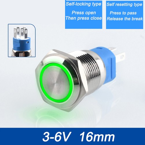 Interruptor de botón de encendido iluminado LED Ø 16mm SmartSwitch3-6V / 12-24V / 5A IP65 - Imagen 24 de 55