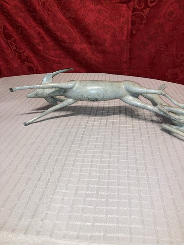 Loet Vanderveen Original Wildlife Bronze Sculpture Impalas Running Signed Art - Picture 9 of 11