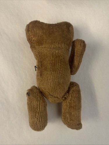 Vintage Teddybär Ist-Zustand braun Mini 3 Zoll groß bewegliche Arme Beine mit Gelenken Antik - Bild 4 von 8