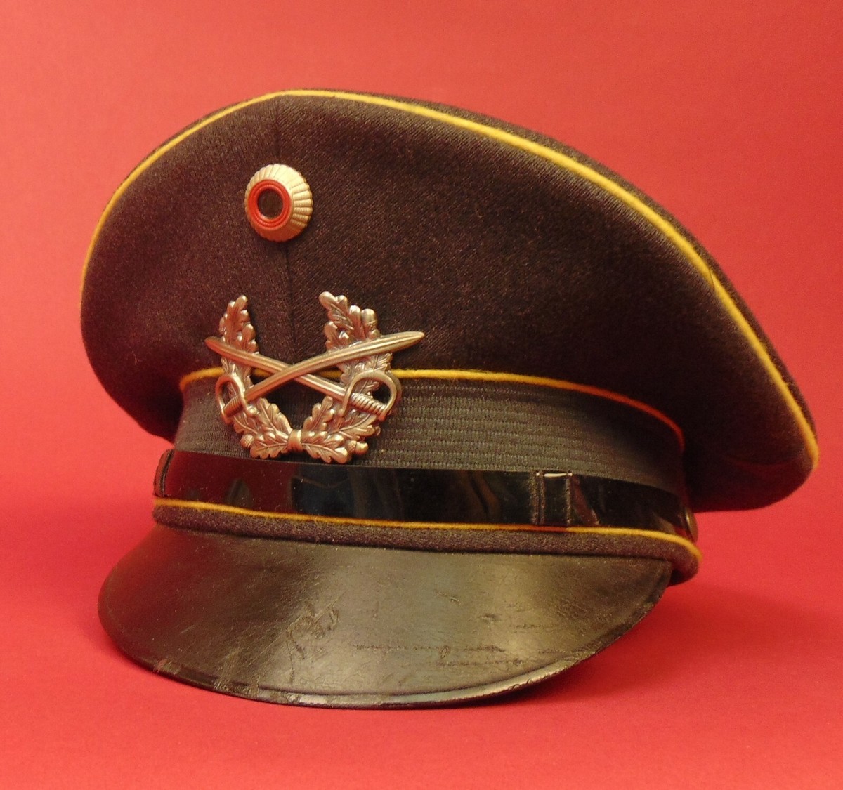⊞ドイツ軍＊在郷軍人会帽章/クランツ＆コカルデ（実物） West German Army Bundeswehr EM Visor Hat ORIGINAL Size 54