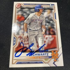 2021 Bowman Draft Signed Auto 1st #BD-61 JT Schwartz - New York Mets