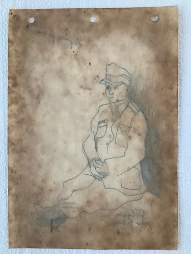 Kubanische Kunst. Zeichnung von Julio Girona. Belgica, 1944. Tusche auf Papier. Original  - Bild 7 von 10