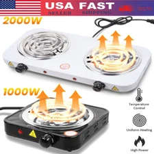Electric Camping 1KW / 2KW Burner Hot Plate Portable Heating Cooking Stove Dorm