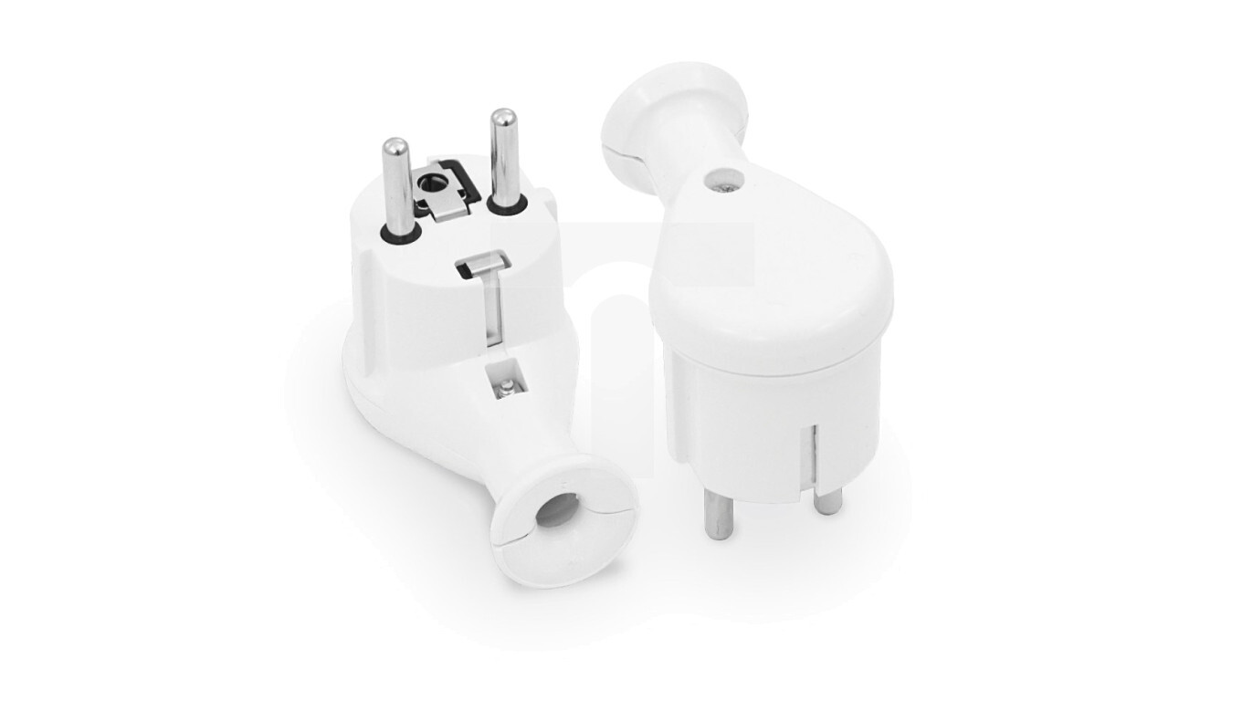 Uni-Schuko WT-50 white removable angle plug Montis MT021-B POLISH product /T2UK