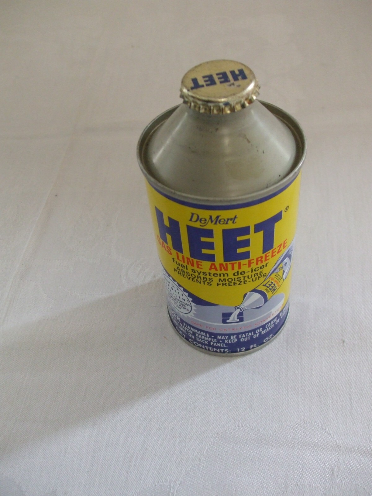 Vintage Empty Pre-Barcode Heet Can Handy Oiler Tin