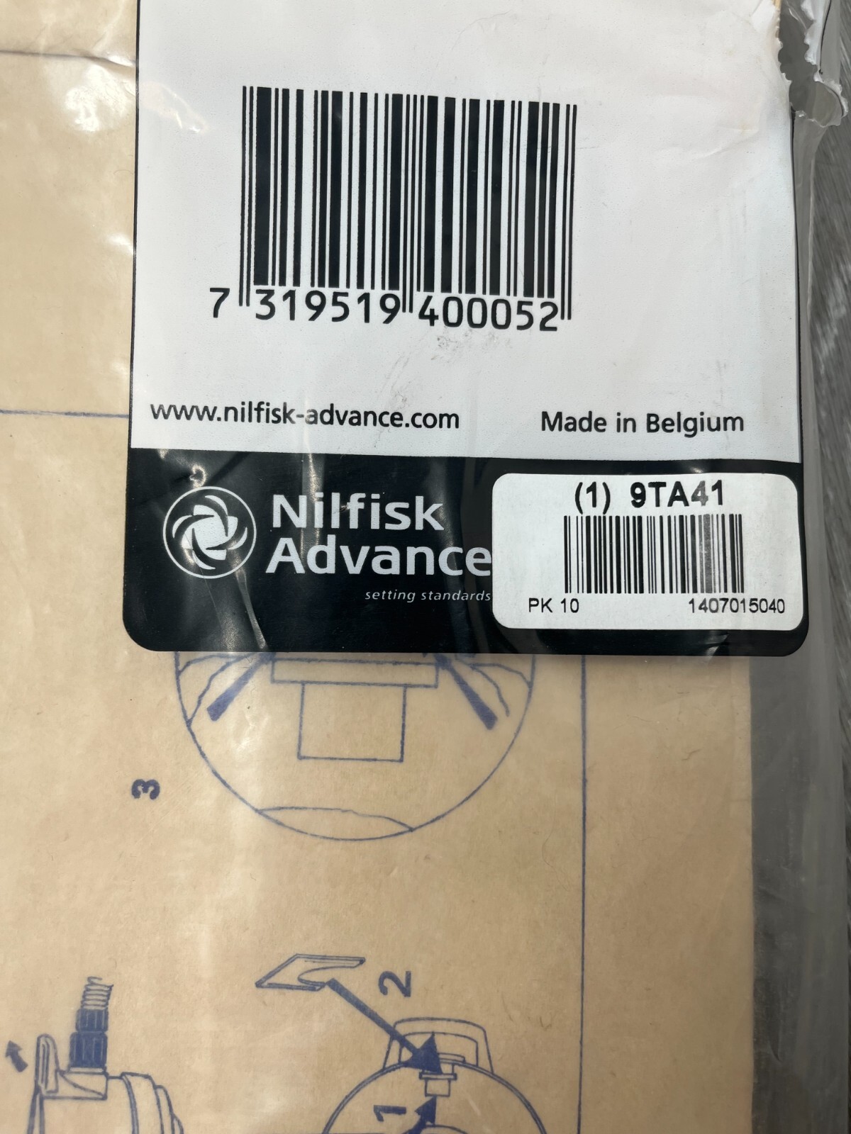 10ct Nilfisk Advance Commercial Vacuum Cleaner Bags for GD 930/930S2, UZ 930S ..