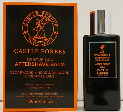 CASTLE FORBES SCOTLAND~MOISTURISING AFTERSHAVE BALM~CEDARWOOD & SANDALWOOD ESSEN