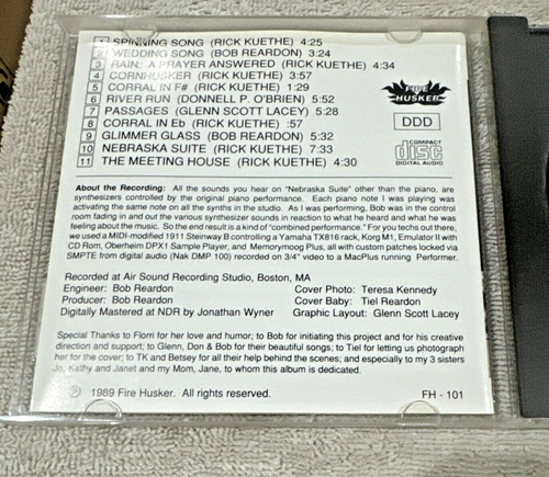 RICK KUETHE - Nebraska Suite - Solo Piano - CD - Fire Husker - FH-101 - Picture 6 of 6