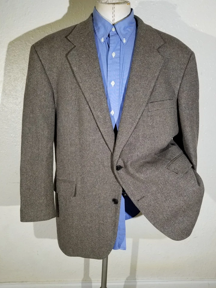 Blazer Chaqueta Abrigo Deportivo 46L Pendleton Marrón Verde Mancha Lana Tweed Foto 2 de 4