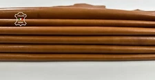 COGNAC BROWN vintage look Economic Lamb leather 2 skins total 15sqf 0.7mm #C3689