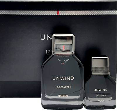 TUMI UNWIND [ 20:00 GMT ] 2 PCS GIFT SET FOR MEN EDP 3.4 Oz and 1.0 Oz BRAND NEW
