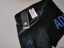 Men's adidas Swimming Shorts (Size 26") Fit Tapered BX Black Logo Trunks New XS