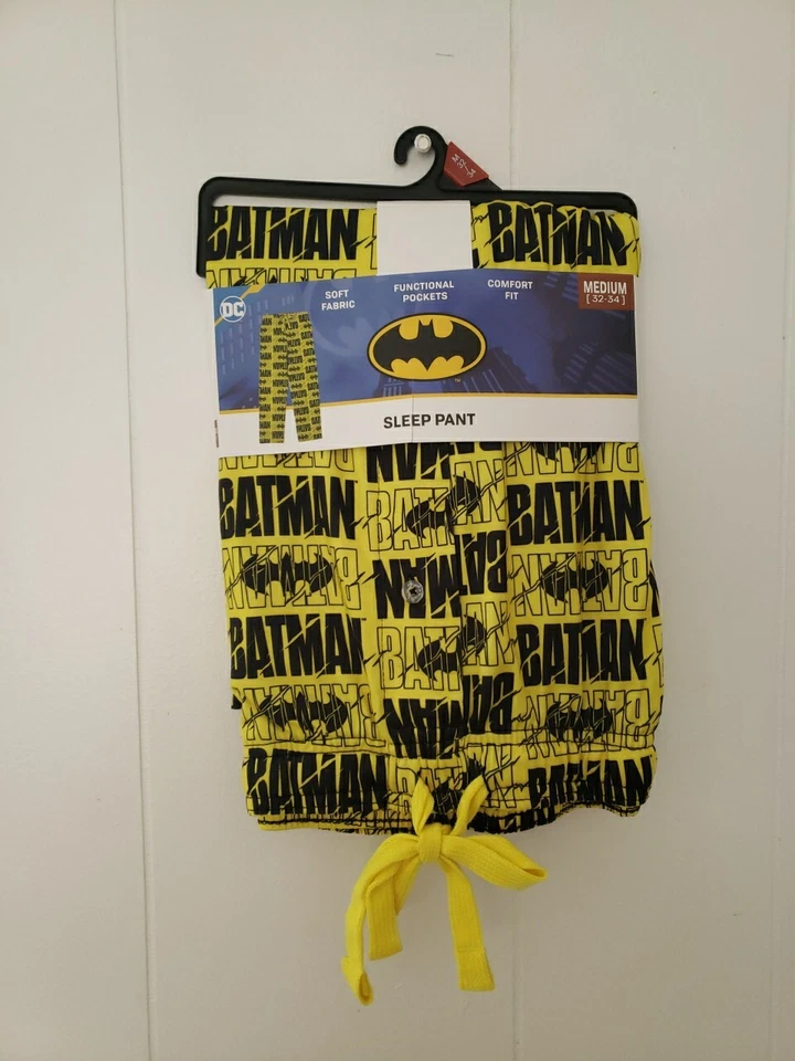 Pantalones para dormir pijama amarillo Batman DC Comics talla MEDIANA (32-34) Foto 4 de 4