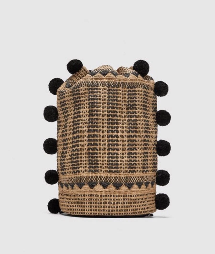 ZARA 2018 ESTATE FATTO A MANO POM POM DETTAGLIO DETTAGLIO REF.2344 304