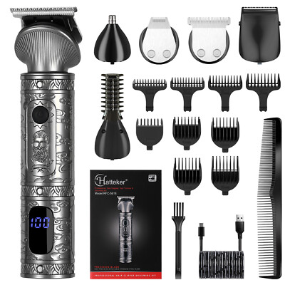 HATTEKER Bartschneider Haarschneider für Männer Detail Trimmer 6in1 Grau
