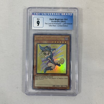 lost art cards yugioh YuGiOh Dark Magician Girl Lost Art Promo LART-EN035 Ultra Rare CGC 9 Mint -  PSA