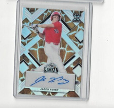 Jacob Berry 2022 Leaf Metal BABL1 1/1 PreProduction Proof Giraffe Marlins 6th OA