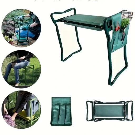 Faltbar Garten Arbeitshocker Gartenbank Kniebank Gartenhocker Sitzbank bis 150kg - Bild 2 von 4
